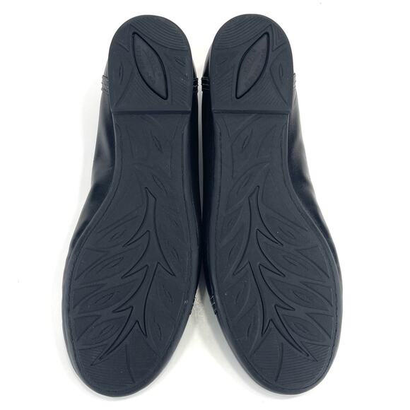 Earth Vista Nova Ballet Flat Shoes Size 10 Black Perforated Leather Breathable - Picture 8 of 16